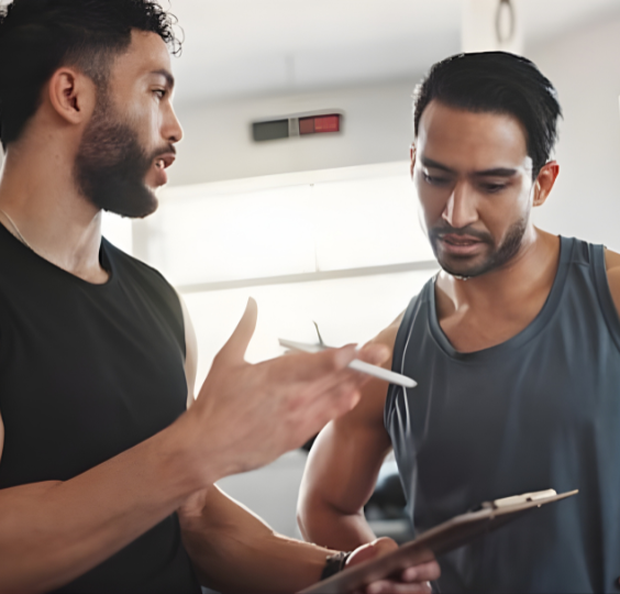 Athlete in deep focus